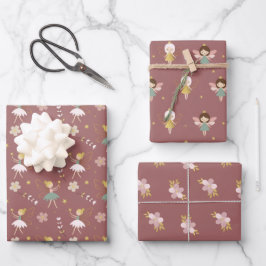 Papel de regalo de hadas, envoltorio de regalo de