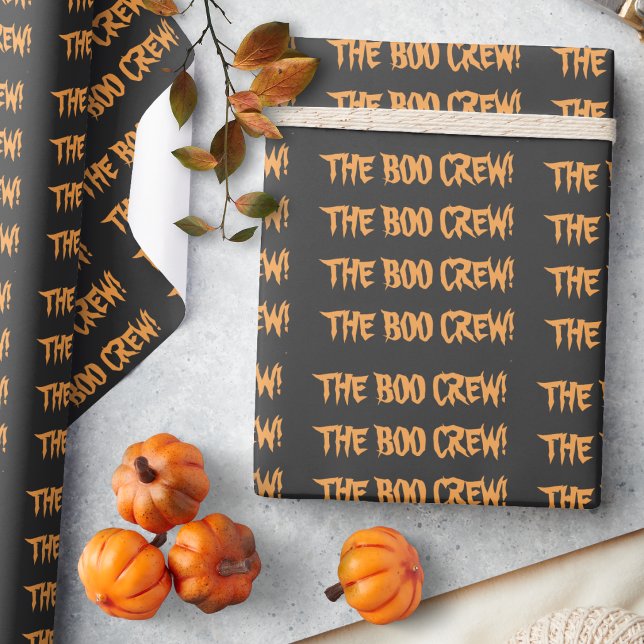Papel de regalo de Halloween Boo Crew para regalos (Subido por el creador)