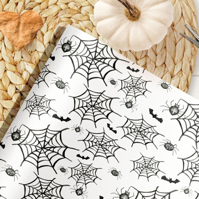 Papel de regalo de Halloween de arañas espeluznant (Subido por el creador)