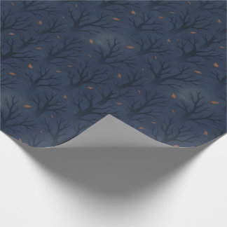 Papel de regalo de Halloween de árboles espeluznan
