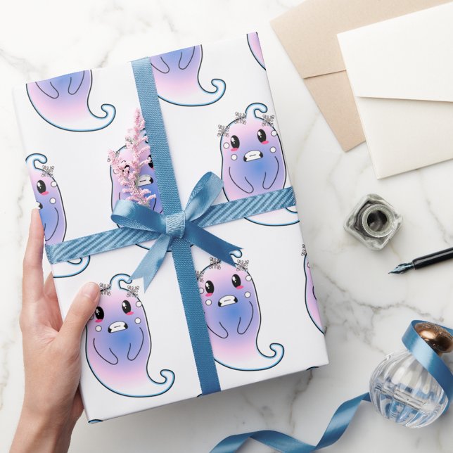 Papel de regalo de Halloween Fantasma Blanco Adora (Subido por el creador)