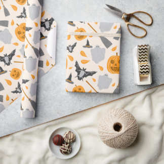 Papel de regalo de Halloween lindo