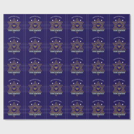 Papel de regalo de Hanukkah Estrella de David eleg
