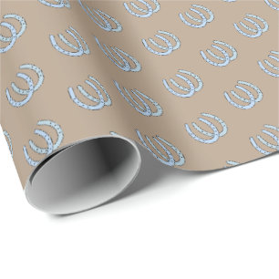 Papel de regalo de herradura de caballo occidental