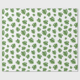 Papel de regalo de hoja de Monstera