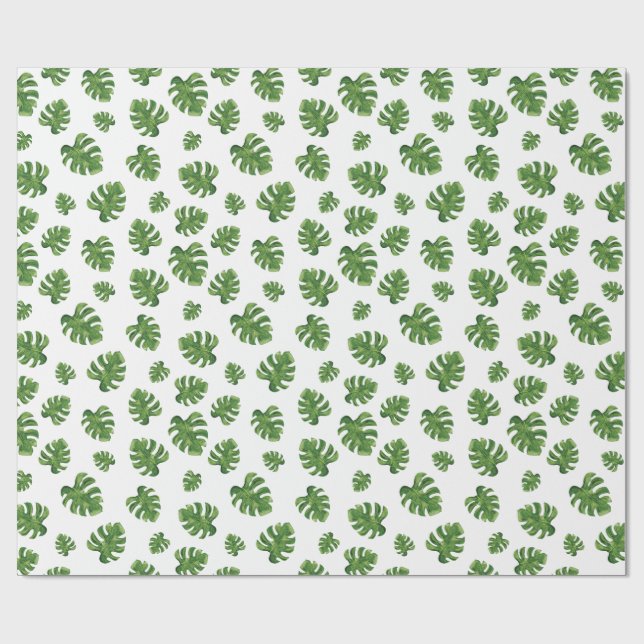 Papel de regalo de hoja de Monstera (Superficie plana)