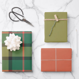 Papel de regalo de hoja plana Holly & Basil Set de