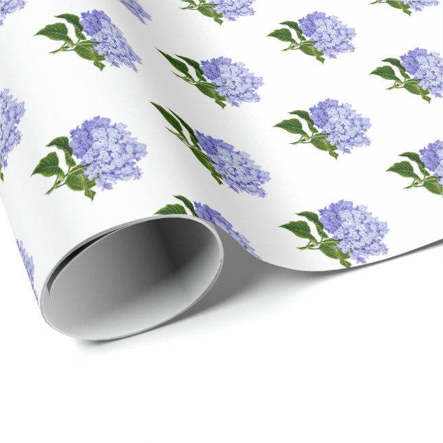 Papel de regalo de hortensias (Esquina del rollo)