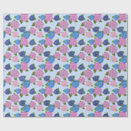 Papel de regalo de Hortensias acuarela