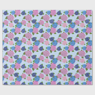 Papel de regalo de Hortensias acuarela