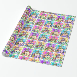 Papel de regalo de Hot Dog Pop Art