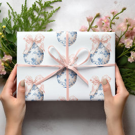 Papel de regalo de huevo de Pascua vintage elegant