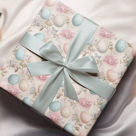 Papel de regalo de huevos de Pascua pastel