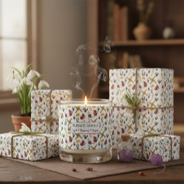 Papel de regalo de Imbolc Patrón estacional pagano