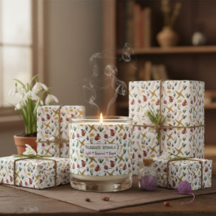 Papel de regalo de Imbolc Patrón estacional pagano