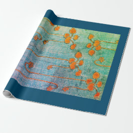 Papel de regalo de impresión en bloque de madera j