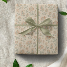 Papel de regalo de impresión en bloque de terracot
