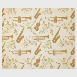 Papel de regalo de instrumentos de metal