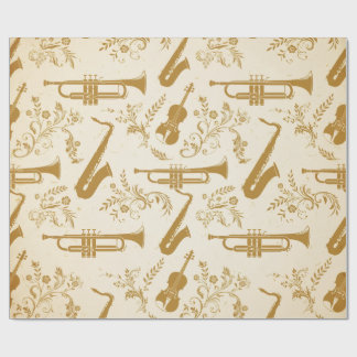 Papel de regalo de instrumentos de metal