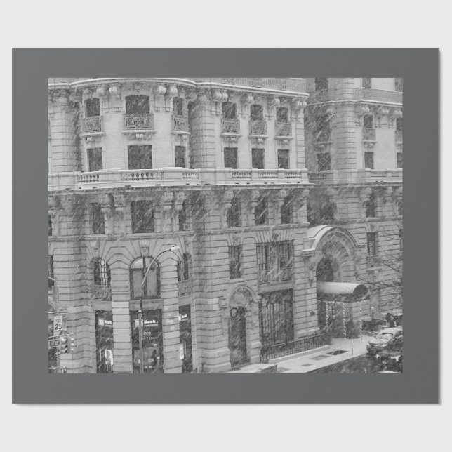 Papel de regalo de invierno del Upper West Side (Superficie plana)
