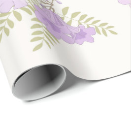 Papel de regalo de Jacaranda de color púrpura suav
