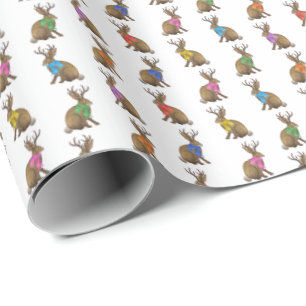 Papel de regalo de jackalopes de moda