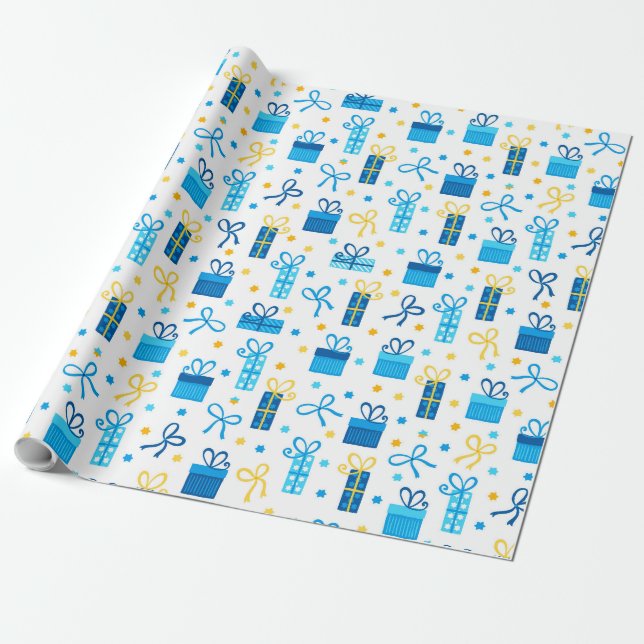 Papel de regalo de Janucá (Desenrollado)