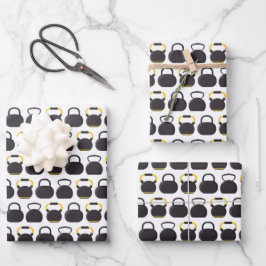 Papel de regalo de kettlebell, papel de regalo de 