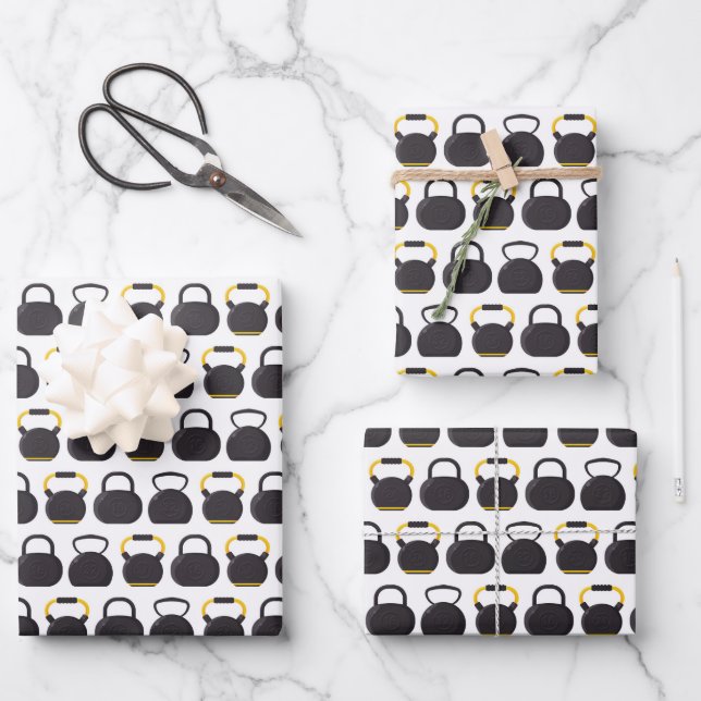 Papel de regalo de kettlebell, papel de regalo de  (Anverso)