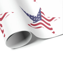 Papel de regalo de la bandera estadounidense estre