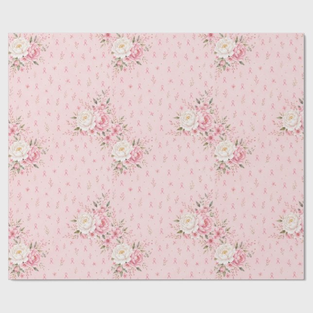 Papel de Regalo de la Cinta Rosa de Concienciación (Superficie plana)