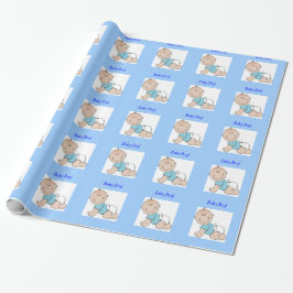 Papel de regalo de la ducha del bebé