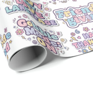 Papel de regalo de la Fiesta de Friendsgiving