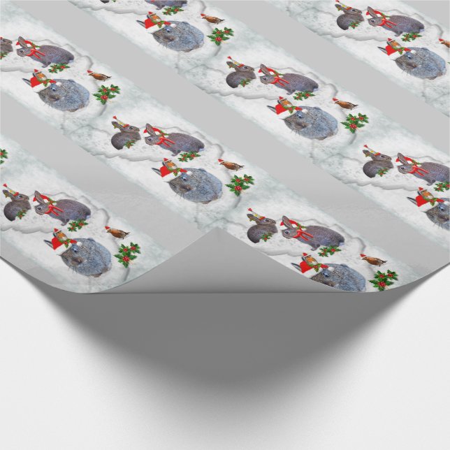 Papel de regalo de la fiesta de Navidad de los con (Esquina)