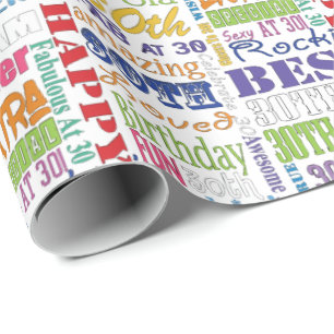 Papel De Regalo De la fiesta regalos únicos y trigésimos de