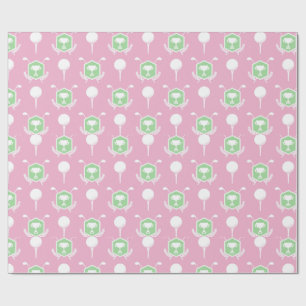 Papel de regalo de la Liga de Golf Femenina Rosa y