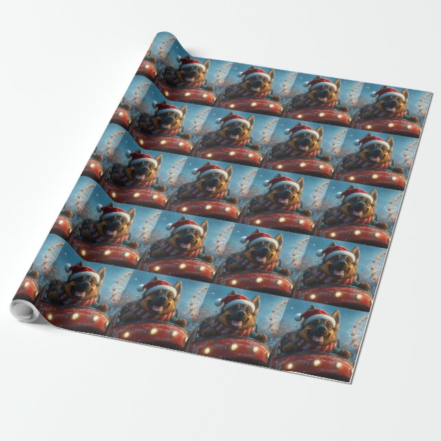 Papel de regalo de la Montaña Rusa del Perro Pasto (Desenrollado)