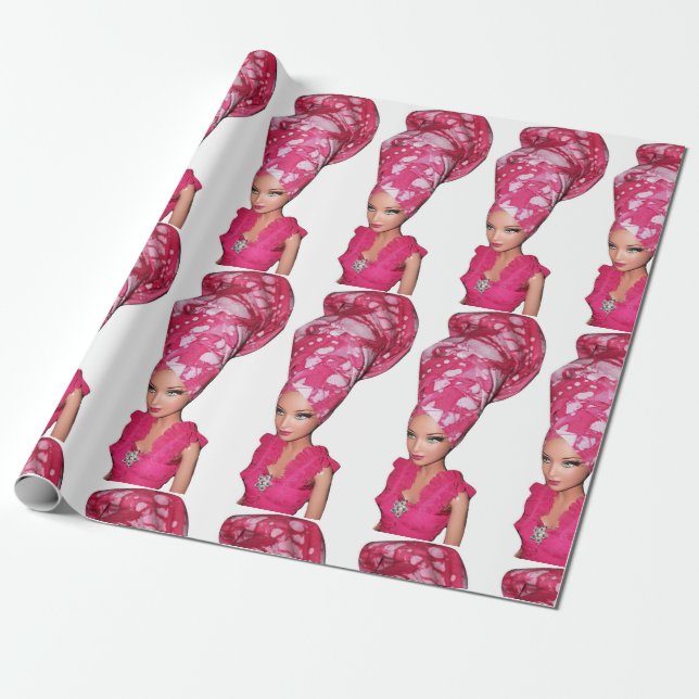 Papel de regalo de la muñeca del abrigo de la (Desenrollado)