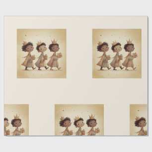 Papel de regalo de la Natividad de los Tres Reyes