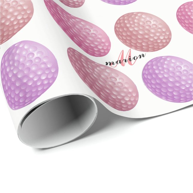 PAPEL DE REGALO DE LA PELOTA DE GOLF, PAPEL DEL (Esquina del rollo)