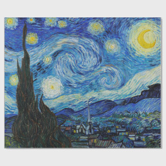 Papel de regalo de la pintura Noche estrellada