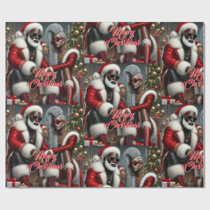 Papel de regalo de la realeza navideña
