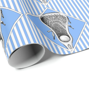 Papel de regalo de lacrosse azul claro