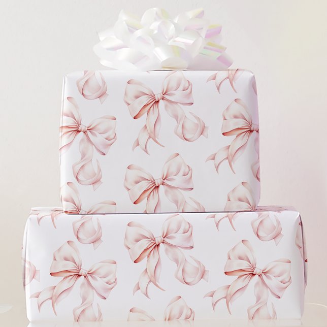 Papel de regalo de lazo rosa elegante (Subido por el creador)