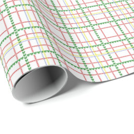 Papel de regalo de lazos de cuadros escoceses