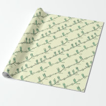 Papel de regalo de lecciones de baile (amarillo)