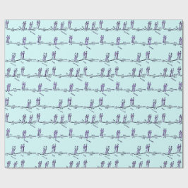Papel de regalo de lecciones de baile (Azul)