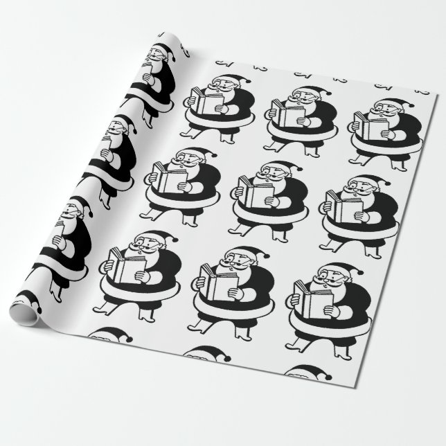 Papel de regalo de lectura negro/blanco del (Desenrollado)