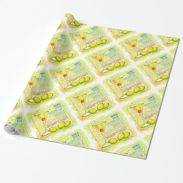 Papel de regalo de Lemon Drop (Desenrollado)