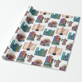Papel de regalo de libros antiguos